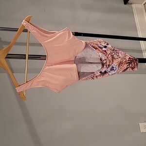 SHEIN Swim Summer Beach Random Floral Print Cut-Out One Piece Swimsuit